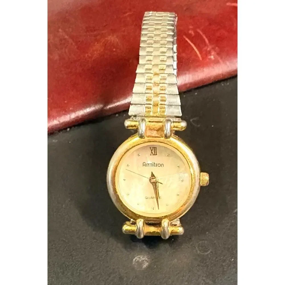 Women's 23mm Two Tone Armitron Watch, MOP Face